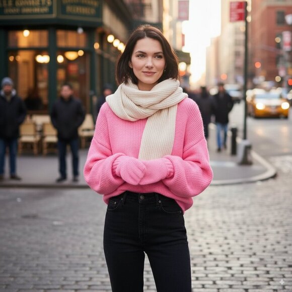 The Fifth Label Sweaters - The Fifth Label Skyway Knit Pullover Sweater Pink Size L NWT